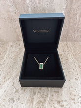 Load image into Gallery viewer, Green Tourmaline Baguette necklace