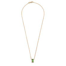Load image into Gallery viewer, Green Tourmaline Baguette necklace