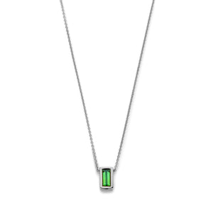 Green Tourmaline Baguette necklace