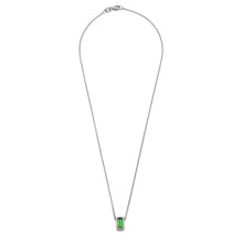 Load image into Gallery viewer, Green Tourmaline Baguette necklace
