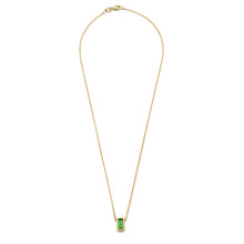 Load image into Gallery viewer, Green Tourmaline Baguette necklace