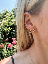 Load image into Gallery viewer, Single Diamond Cherry Stud Earring