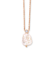 Load image into Gallery viewer, Keshi Pearl Diamond Necklace