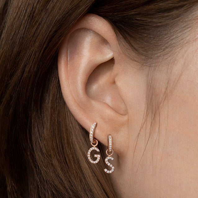 Diamond Letter Earring - Main Image