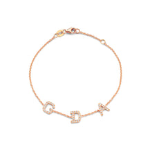 Load image into Gallery viewer, Triple Diamond Letter Bracelet
