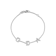 Load image into Gallery viewer, Triple Diamond Letter Bracelet