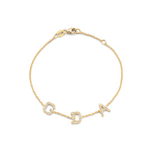 Load image into Gallery viewer, Triple Diamond Letter Bracelet