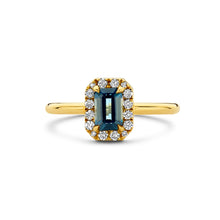 Load image into Gallery viewer, Full Bloom London Blue Topaz ring