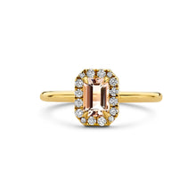 Load image into Gallery viewer, Full Bloom Morganite yellow gold ring