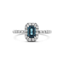 Load image into Gallery viewer, Full Bloom London Blue Topaz diamond ring