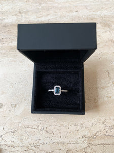 Full Bloom London Blue Topaz diamond ring