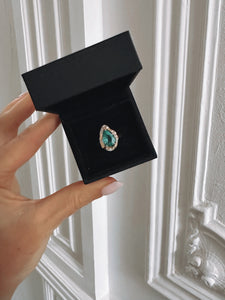 Manyara Emerald Diamond Ring