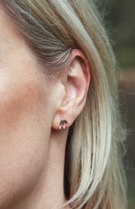 Single Diamond Cherry Stud Earring