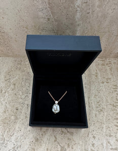Keshi Pearl Diamond Necklace