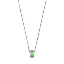 Load image into Gallery viewer, Green Tourmaline Baguette necklace