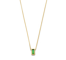 Load image into Gallery viewer, Green Tourmaline Baguette necklace