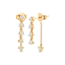 Load image into Gallery viewer, DewDrops Multi Diamond Earrings