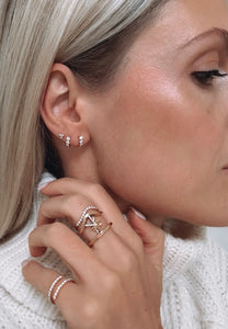 Cascading diamond earrings