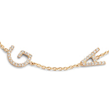 Load image into Gallery viewer, Valkiers Double Diamond Letter Bracelet