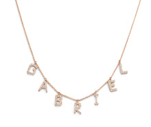 Load image into Gallery viewer, Diamond Letter Necklace