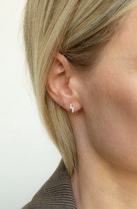 Lightning Bolt diamond earring